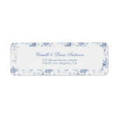 エレガントヴィンテージフランスのフローラジュアリーリターンアドレス ラベル (正面)