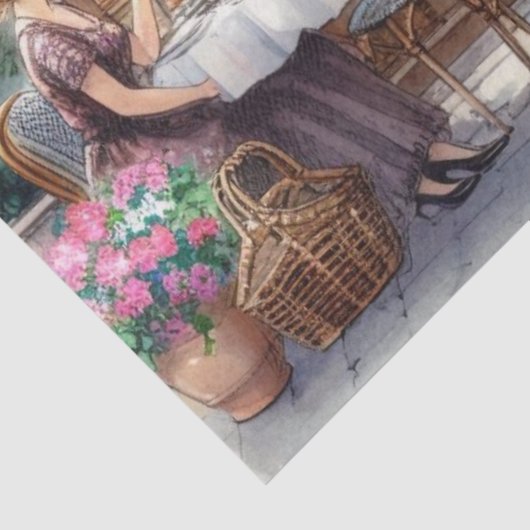 エレガントヴィンテージフランスのベーカリーカフェティッシュペーパー 薄葉紙 (詳細)