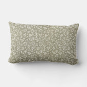 エレガントヴィンテージフランスのベージュ花柄 ランバークッション (裏面)