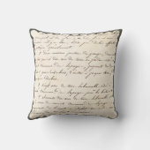 エレガントヴィンテージフランスのロスターブラックグレー&ホワイト クッション (裏面)