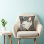 エレガントヴィンテージフランスのロスターブラックグレー&ホワイト クッション (椅子)