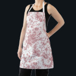 エレガントヴィンテージフランスの刻みフローラトイルピンク エプロン<br><div class="desc">そして華美エレガントバラの花冠やバスケットと絡み合ったエキゾチックな花、つる植物や葉を特徴とするピンクと白のヴィンテージトイル・ド・ジュイのパターン。このパターンはスミソニアンフランスのコレクションの1910年の歴史的な繊維断片から適応された。パターンは高い解像度だが、並べて表示できない。</div>