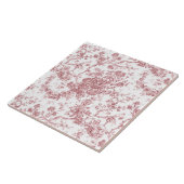 エレガントヴィンテージフランスの刻みフローラトイルピンク タイル (側面)