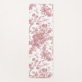 エレガントヴィンテージフランスの刻みフローラトイルピンク ヨガマット (正面)