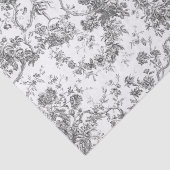 エレガントヴィンテージフランスの刻版フローラトイルグレー 薄葉紙 (詳細)