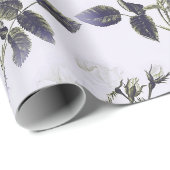 エレガントヴィンテージフランスの彫刻フローラ青  ラッピングペーパー (ロールコーナー)