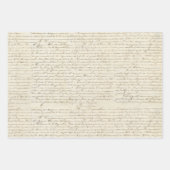 エレガントヴィンテージフランスの手書き文字スクリプト ラッピングペーパーシート (正面)