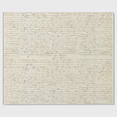 エレガントヴィンテージフランスの手書き文字スクリプト ラッピングペーパー (フラット)