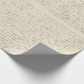 エレガントヴィンテージフランスの手書き文字スクリプト ラッピングペーパー (角)