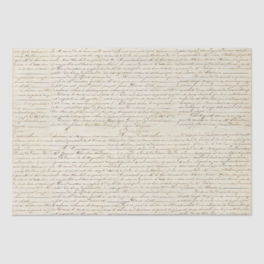 エレガントヴィンテージフランスの手書き文字スクリプト 薄葉紙 (正面)