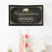 エレガントヴィンテージフレーム卒業パーティー 横断幕 (インサイチュ)