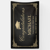 エレガントヴィンテージフレーム卒業パーティー 横断幕 (縦)