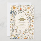 エレガントヴィンテージフローラの卒業 招待状 (正面)
