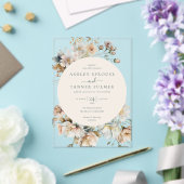 エレガントヴィンテージフローラの結婚花 アクリル招待状 (インサイチュ (ウェディング))