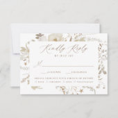 エレガントヴィンテージフローラの選結婚択 出欠カード (正面)