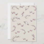 エレガントヴィンテージフローラアンティークフレームブライダルシャワー 招待状 (裏面)