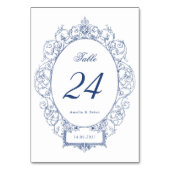 エレガントヴィンテージフローラオーナメントフレ結婚ーム テーブルナンバー (裏面)