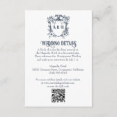 エレガントヴィンテージフローラクレスト結婚詳細 エンクロージャーカード (正面)