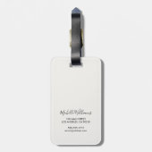 エレガントヴィンテージフローラスクリプト名 ラゲッジタグ (裏面縦)