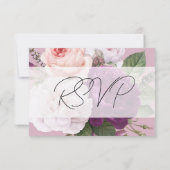 エレガントヴィンテージフローラディナー結婚チョイス 出欠カード (裏面)