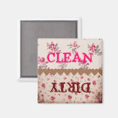 エレガントヴィンテージフローラバラクリーン汚れ食洗機 マグネット (正面/裏面)