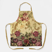 エレガントヴィンテージフローラバラビクトリアンスタイル エプロン (正面)