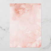 エレガントヴィンテージフローラバラ金ゴールドキンセアニェラ 箔招待状 (裏面)