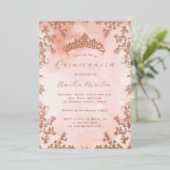 エレガントヴィンテージフローラバラ金ゴールドキンセアニェラ 箔招待状 (立ち正面)