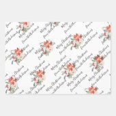 エレガントヴィンテージフローラバラ ラッピングペーパーシート (正面)