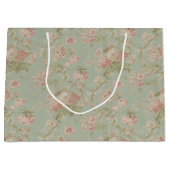 エレガントヴィンテージフローラバラ ラージペーパーバッグ (正面)