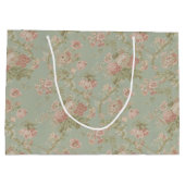 エレガントヴィンテージフローラバラ ラージペーパーバッグ (裏面)