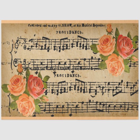 エレガントヴィンテージフローラバラ 薄葉紙 (正面)