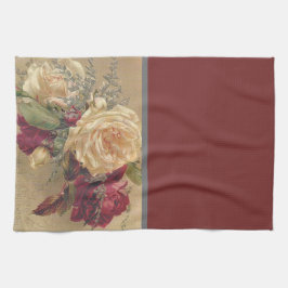 エレガントヴィンテージフローラビクトリアンバラ キッチンタオル