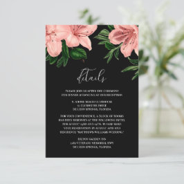 エレガントヴィンテージフローラピンクとブ結婚ラック エンクロージャーカード