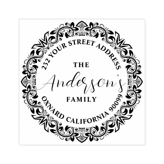 エレガントヴィンテージフローラフレーム2 ラバースタンプ (インプリント)