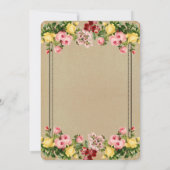 エレガントヴィンテージフローラブライダルシャワー招待状 招待状 (裏面)