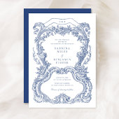 エレガントヴィンテージフローラブルートイルフレ結婚ーム 招待状