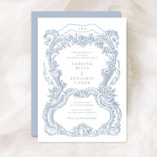 エレガントヴィンテージフローラブルートイルフレ結婚ーム 招待状