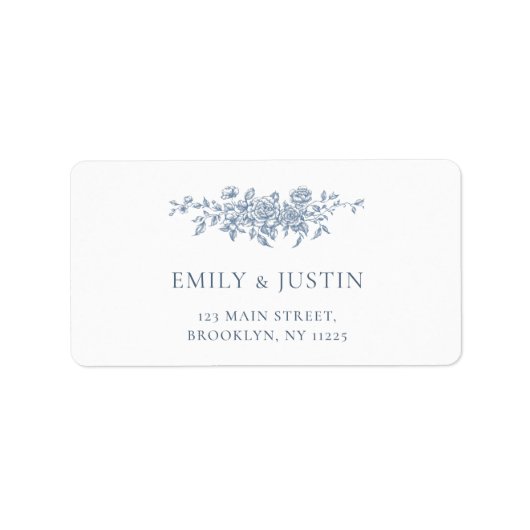 エレガントヴィンテージフローラブ結婚ルーのアドレス ラベル (正面)