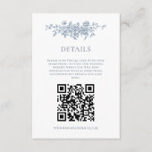 エレガントヴィンテージフローラブ結婚ルーのQRcode詳細 エンクロージャーカード (正面)