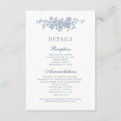 エレガントヴィンテージフローラブ結婚ルー詳細 エンクロージャーカード (正面)