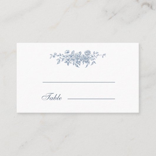 エレガントヴィンテージフローラブ結婚ルー プレイスカード (正面)