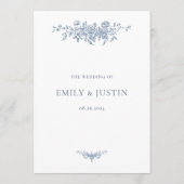 エレガントヴィンテージフローラブ結婚ルー メニュー (裏面)