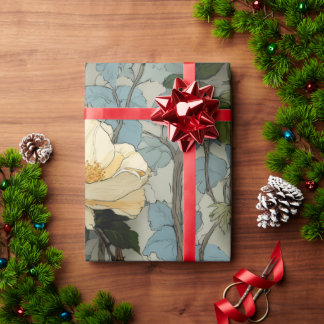 エレガントヴィンテージフローララップ紙 | 植物学の ラッピングペーパー