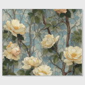 エレガントヴィンテージフローララップ紙 | 植物学の ラッピングペーパー (フラット)