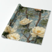 エレガントヴィンテージフローララップ紙 | 植物学の ラッピングペーパー (アンロールド)