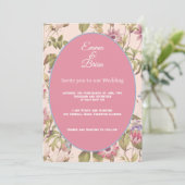 エレガントヴィンテージフローラ結婚のカスタマイズ 招待状 (スタンド正面)