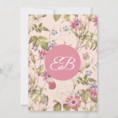 エレガントヴィンテージフローラ結婚のカスタマイズ 招待状 (裏面)