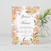 エレガントヴィンテージフローラ結婚式招待状 招待状 (スタンド正面)
