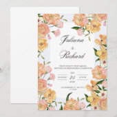 エレガントヴィンテージフローラ結婚式招待状 招待状 (正面/裏面)